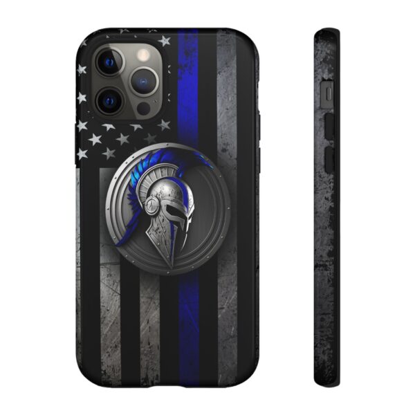 Back the Blue Thin Blue Line Spartan American Flag Design, Protective Phone Covers, Law Enforcement Gifts, Support Police - Image 3