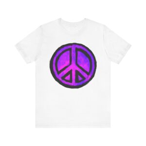 Peace Sign Graphic Tee - Unisex Jersey Short Sleeve, Casual Wear, Festival Vibes, Statement Shirt, Gift for Peace Lovers, Music Events