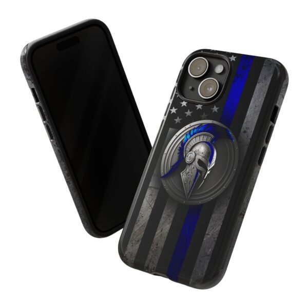 Back the Blue Thin Blue Line Spartan American Flag Design, Protective Phone Covers, Law Enforcement Gifts, Support Police - Image 30