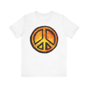 Peace Sign Graphic Tee - Unisex Jersey Short Sleeve, Casual Wear, Festival Vibes, Statement Shirt, Gift for Peace Lovers, Music Events
