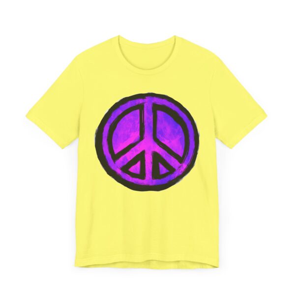 Peace Sign Graphic Tee - Unisex Jersey Short Sleeve, Casual Wear, Festival Vibes, Statement Shirt, Gift for Peace Lovers, Music Events - Image 15