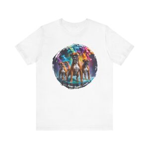 Vibrant Dog Lover's Tee, Unisex Jersey Short Sleeve, Perfect Gift for Dog Owners, Pet-Themed Apparel, Casual Wear, Dog Lover Gift