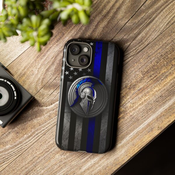 Back the Blue Thin Blue Line Spartan American Flag Design, Protective Phone Covers, Law Enforcement Gifts, Support Police - Image 31