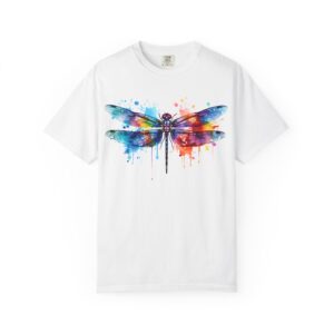 Colorful Dragonfly T-shirt - Vibrant Artistic Tee for Nature Lovers, Gifts for Birthdays, Summer Vibes, Eco-Friendly Fashion, Unique Graphic