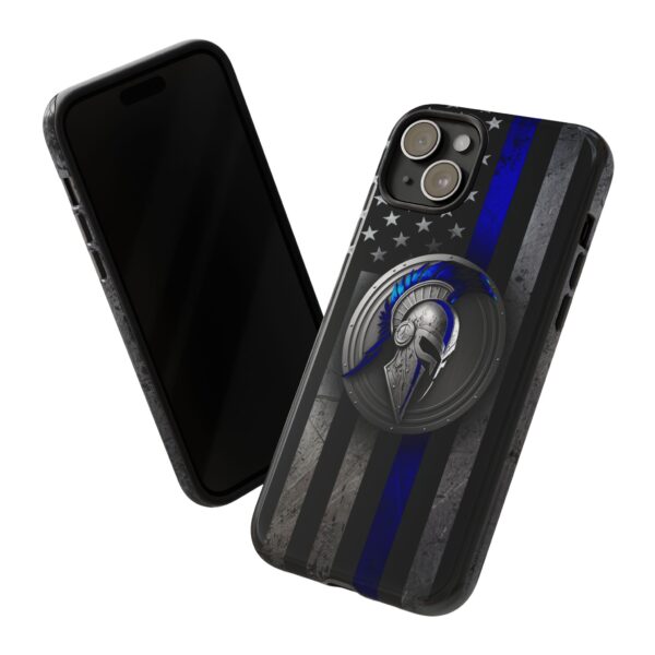Back the Blue Thin Blue Line Spartan American Flag Design, Protective Phone Covers, Law Enforcement Gifts, Support Police - Image 33