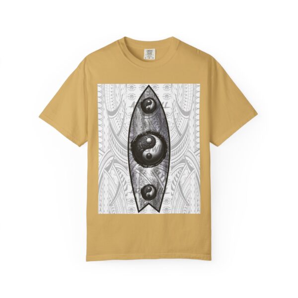 Yinyang Surf Board Unisex Garment-Dyed T-shirt, Beach Vibes Tee, Ocean Lover Top, Summer Graphic Shirt, Yin Yang Apparel - Image 9