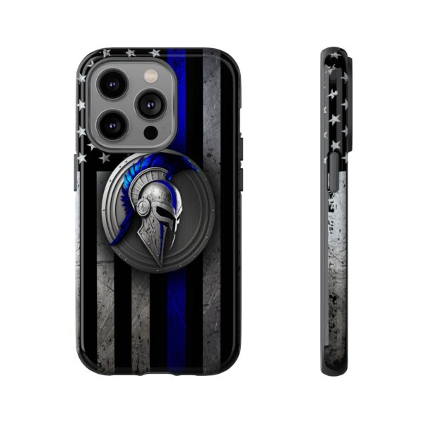 Back the Blue Thin Blue Line Spartan American Flag Design, Protective Phone Covers, Law Enforcement Gifts, Support Police - Image 17